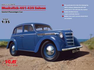 Plastikowy model samochodu Moskwitch 401-420 do sklejania 1:35 ICM 35479
