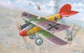 Plastikowy model samolotu Albatros D.V/Va do sklejania w skali 1:72 z firmy Roden nr 032