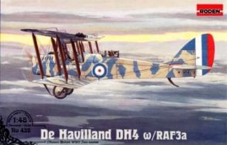 Plastikowy model samolotu De Havilland D.H.4 (RAF 3a) 1:48 Roden 432