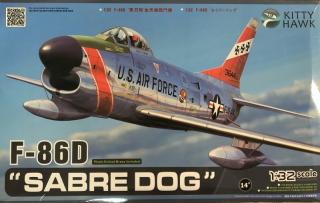 Plastikowy model samolotu F-86D Sabre Dog do sklejania Kitty Hawk KH32007 skala 1:32