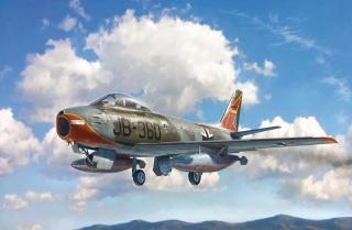 Plastikowy model samolotu F-86E Sabre do sklejania w skali 1:48 z firmy Italeri 2799