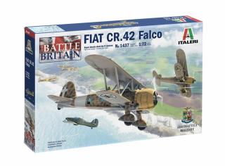 Plastikowy model samolotu Fiat CR.42 Falco do sklejania w skali 1:72 z firmy Italeri nr 1437 seria: The Battle of Britain