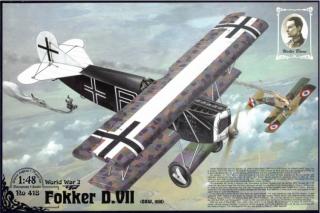 Plastikowy model samolotu Fokker D.VII 1:48 Roden 418