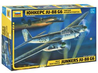 Plastikowy model samolotu Junkers Ju-88 G6 do sklejania Zvezda 7269