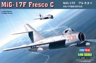 Plastikowy model samolotu MiG-17F Fresco C do sklejania 1:48 Hobby Boss 80334