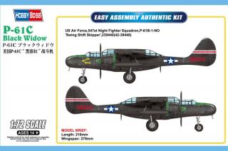 Plastikowy model samolotu P-61C Black Widow 1:72 Hobby Boss 87263