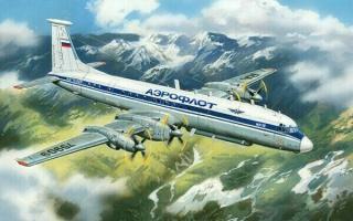 Plastikowy model samolotu pasażerskiego Ilyushin Il-22M 1:72 Amodel 72022