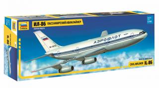 Plastikowy model samolotu pasażerskiego Ilyushin IŁ-86 do sklejania w skali 1:144 z firmy Zvezda nr 7001