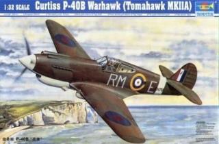 Plastikowy model samolotu RAF do sklejania P-40B Warhawk, Trumpeter 02228