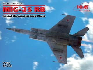 Plastikowy model samolotu sowieckiego MiG-25 RB do sklejania w skali 1:72 z firmy ICM nr 72173