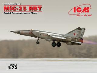 Plastikowy model samolotu sowieckiego MiG-25 RBT do sklejania w skali 1:72 z firmy ICM nr 72172