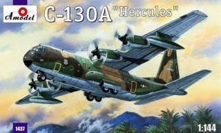 Plastikowy model samolotu transportowego C130A Hercules do sklejania w skali 1:144 z firmy Amodel nr 1437