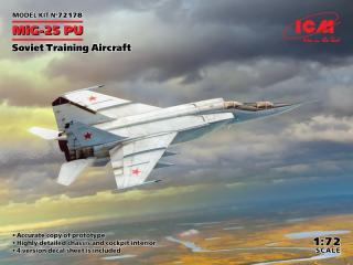 Plastikowy model samolotu treningowego MiG-25 PU do sklejania 1:72 ICM 72178