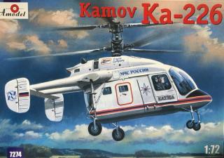 Plastikowy model śmigłowca Kamov Ka-226 do sklejania w skali 1:72 z firmy Amodel nr 7274