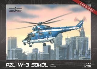Plastikowy model śmigłowca policyjnego PZL W-3 Sokół 1:48 Answer AA48001