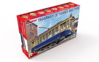 Plastikowy model tramwaju seria X średni typ do sklejania w skali 1:35 z firmy MiniArt nr 38026