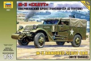 Plastikowy model transportera M3 Scout Car do sklejania Zvezda 3581