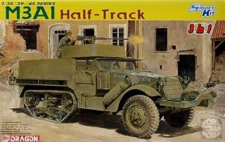 Plastikowy model transportera M3A1 Half-track do sklejania Dragon 6332