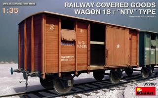 Plastikowy model wagonu kolejowego typ 18t "NTV" do sklejania w skali 1:35 z firmy MiniArt nr 35288