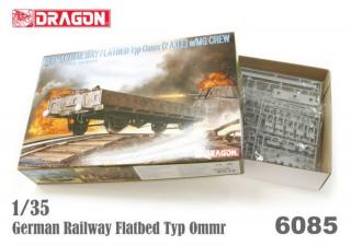 Plastikowy model wagonu platformy typ Ommr do sklejania 1:35 Dragon 6085