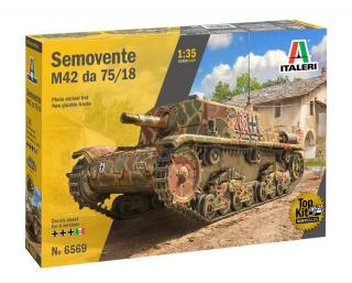 Plastikowy model włoskiego działa samobieżnego Semovente M42 da 75/18 do sklejania w skali 1:35 z firmy Italeri nr 6569