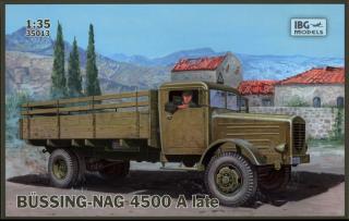 Plastikowy model wojskowej ciężarówki Bussing-Nag 4500 A do sklejania w skali 1:35 z firmy IBG nr 35013