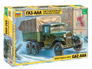 Plastikowy model wojskowej ciężarówki Gaz-AAA do sklejania z firmy Zvezda 3547 w skali 1:35