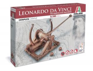 Plastikowy model z serii Leonardo da Vinci - katapulta do składania, zestaw z firmy Italeri nr 3105