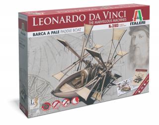 Plastikowy model z serii Leonardo da Vinci łódź wiosłowa do składania zestaw z firmy Italeri nr 3103