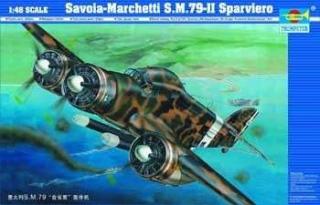 Redukcyjny model włoskiego bombowca Savoia SM.79 Sparviero skala 1/48