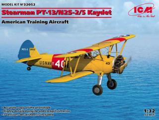 Samolot szkoleniowy Stearman PT-13/N2S-2/5 Kaydet model ICM 32052