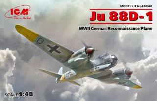 Samolot zwiadowczy Junkers JU88D1 w skali 1:48 ICM 48240