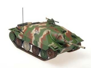 Sklejony i pomalowany model Hetzer Panzerstahl 88034 skala 1:72