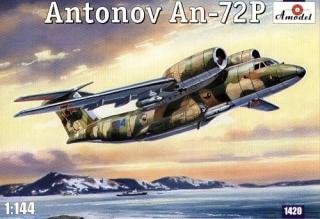 Sowiecki samolot transportowy Antonov AN-72P plastikowy model do sklejania w skali 1:144 z firmy Amodel nr 1420