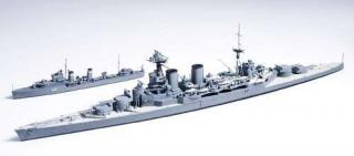 Tamiya 31806 British Battle Cruiser Hood  E Class Destroyer (Battle of the Denmark Strait)