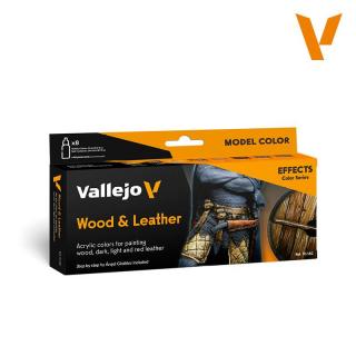 Vallejo 70182 Zestaw 8 farb Wood  Leather - Model Color