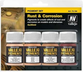 Zestaw 4 modelarskich pigmentów Vallejo 73194 - rdza i korozja