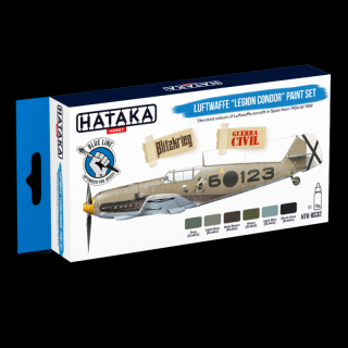 Zestaw akrylowych farb modelarskich do niemieckich samolotów WW2 - zestaw z firmy Hataka nr BS32 6x17ml
