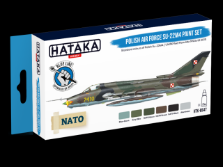 Zestaw akrylowych farb modelarskich do polskich samolotów Su-22M4 - zestaw z firmy Hataka nr BS47 6x17ml