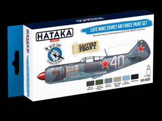 Zestaw akrylowych farb modelarskich do radzieckich samolotów z późnego okresu WWII - zestaw z firmy Hataka nr BS20 6x17ml