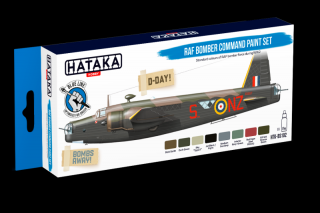 Zestaw akrylowych farb modelarskich do samolotów bombowców RAF - zestaw z firmy Hataka nr BS102 8x17ml