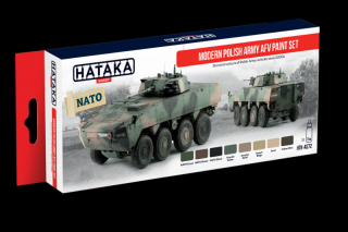 Zestaw akrylowych farb modelarskich do samolotów - polska współczesna armia - zestaw z firmy Hataka nr AS72 8x17ml