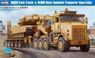 Zestaw ciężarówki M1070 z naczepą M1000 do sklejania w skali 1:35 z firmy Hobby Boss nr katalogowy 85502