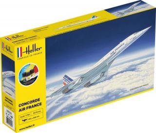 Zestaw modelarski z farbami Concorde Air France do sklejania w skali 1:125 z firmy Heller nr 56445