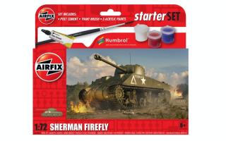 Zestaw modelarski z farbami do sklejania czołg Sherman Firefly 1:72 Airfix A55003