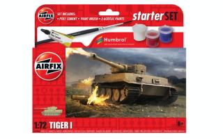 Zestaw modelarski z farbami do sklejania czołg Tiger I 1:72 Airfix A55004