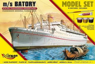 Zestaw modelarski z farbami do sklejania statek pasażersko-drobnicowy Batory 1:500 nr 850091