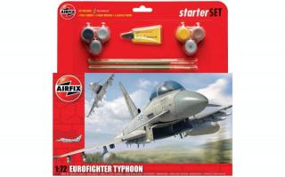 Zestaw modelarski z farbami i klejem - samolot Eurofighter Typhoon do sklejania w skali 1:72 z firmy Airfix nr A50098