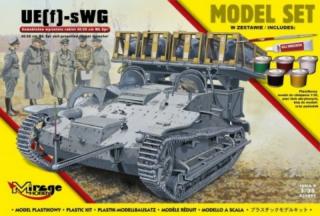 Zestaw modelarski z farbami i klejem - UE(f)-sWG samobieżna wyrzutnia rakiet 40/28 cm Wk Spr do sklejania w skali 1:35 nr katalogowy 835097