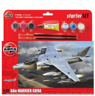 Zestaw modelarski z farbami - samolot BAe Harrier GR.9 do sklejania 1:72 Airfix A55300
